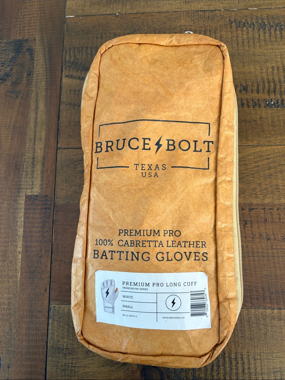 Bruce Bolt Premium Pro Cabretta Leather Batting Gloves - Tan